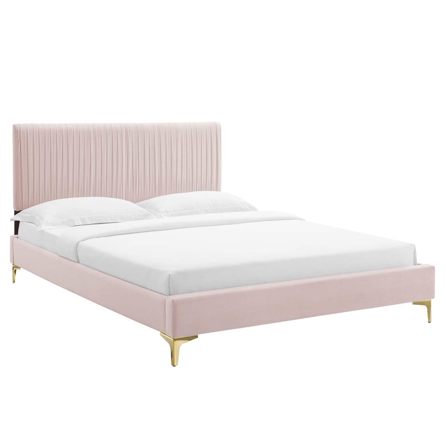 Peyton Performance Velvet King Platform Bed, MOD-6871 FredCo
