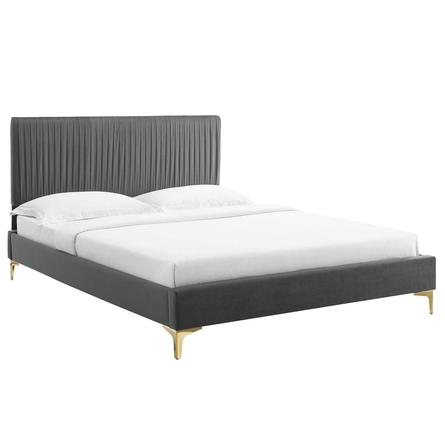 Peyton Performance Velvet King Platform Bed, MOD-6871 FredCo