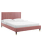 Peyton Performance Velvet King Platform Bed, MOD-6872 FredCo