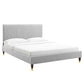 Peyton Performance Velvet King Platform Bed, MOD-6872 FredCo