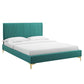 Peyton Performance Velvet Queen Platform Bed, MOD-6595 FredCo
