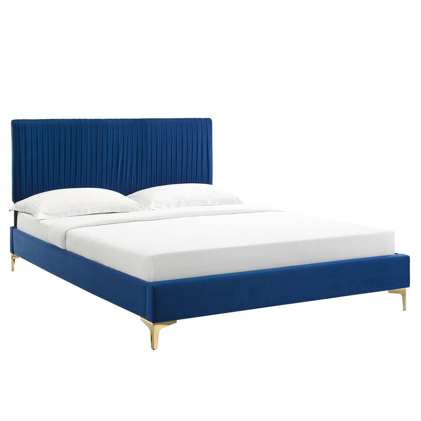 Peyton Performance Velvet Queen Platform Bed, MOD-6595 FredCo