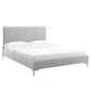 Peyton Performance Velvet Queen Platform Bed, MOD-6595 FredCo