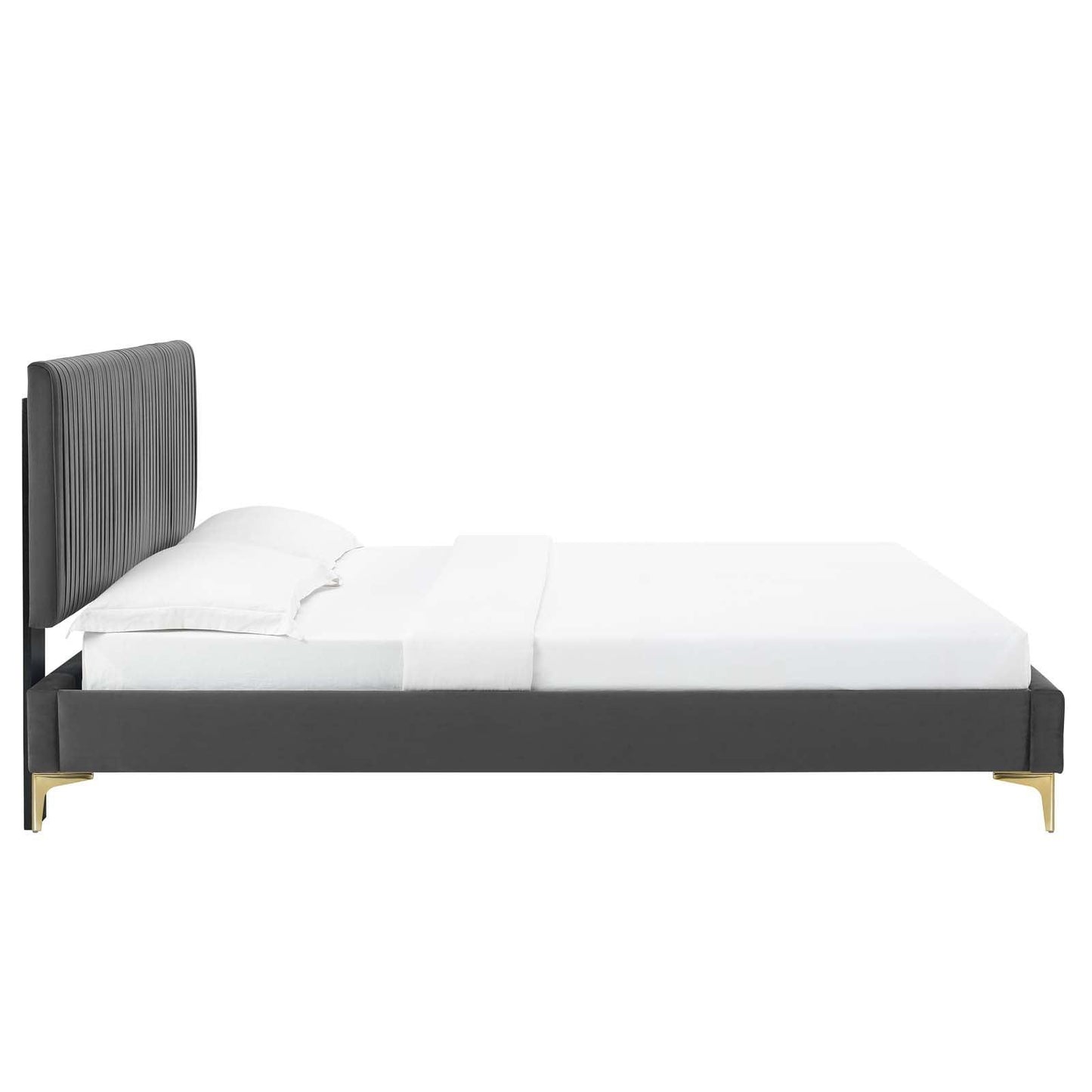 Peyton Performance Velvet Queen Platform Bed, MOD-6595 FredCo