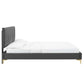 Peyton Performance Velvet Queen Platform Bed, MOD-6595 FredCo
