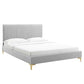 Peyton Performance Velvet Twin Platform Bed, MOD-6865 FredCo