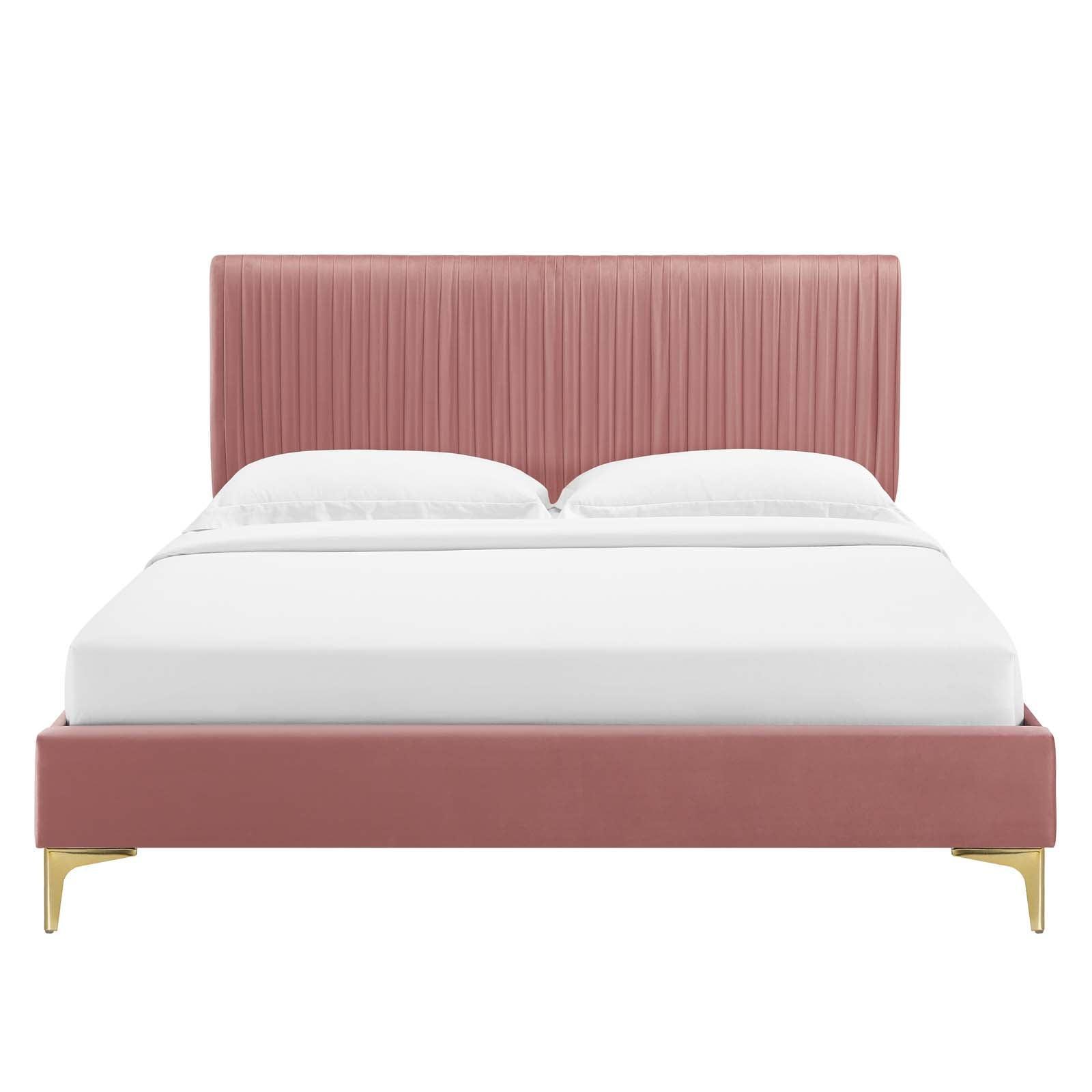 Peyton Performance Velvet Twin Platform Bed, MOD-6865 FredCo