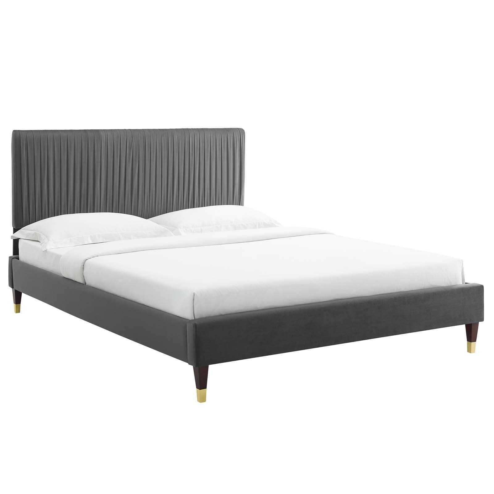 Peyton Performance Velvet Twin Platform Bed, MOD-6866 FredCo