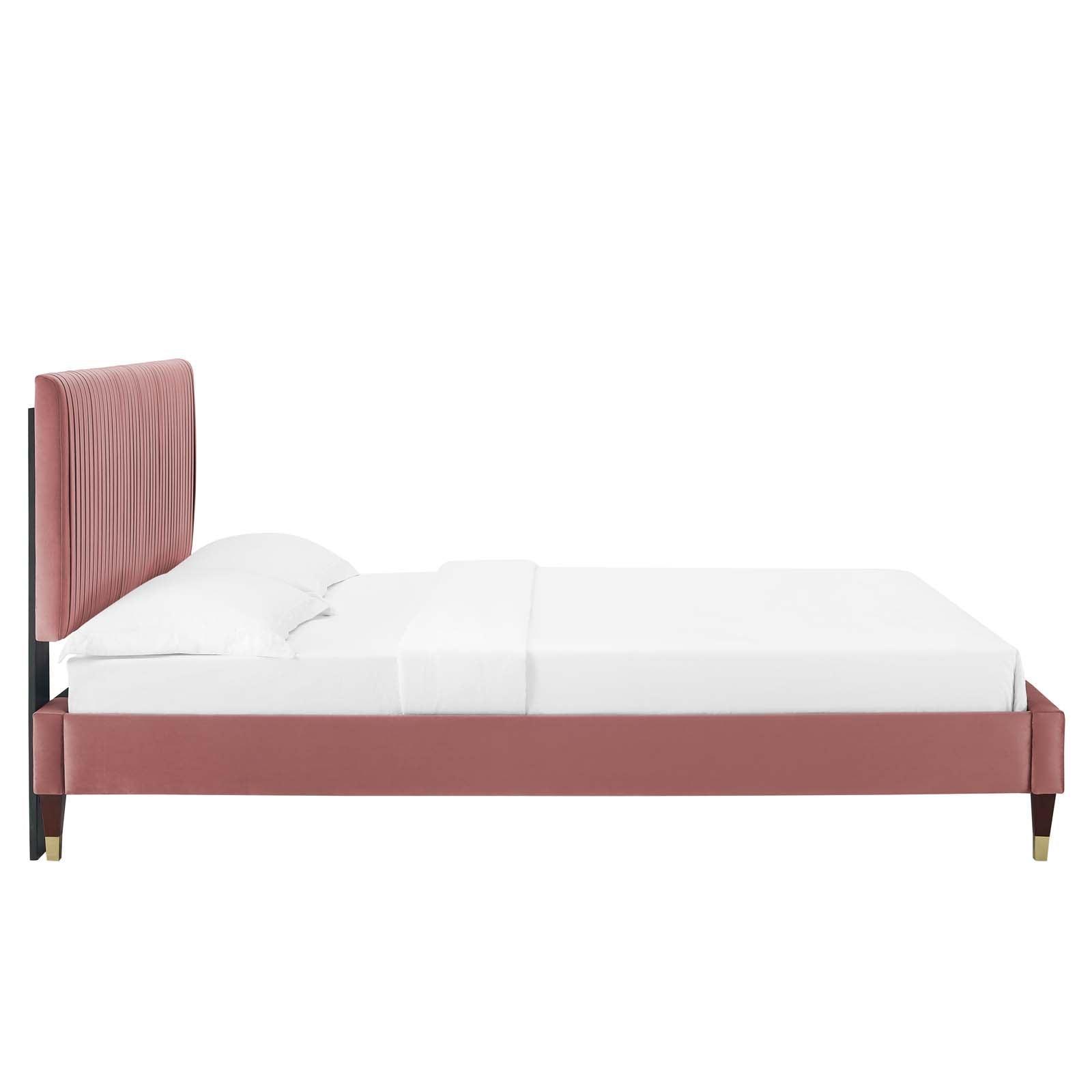 Peyton Performance Velvet Twin Platform Bed, MOD-6866 FredCo
