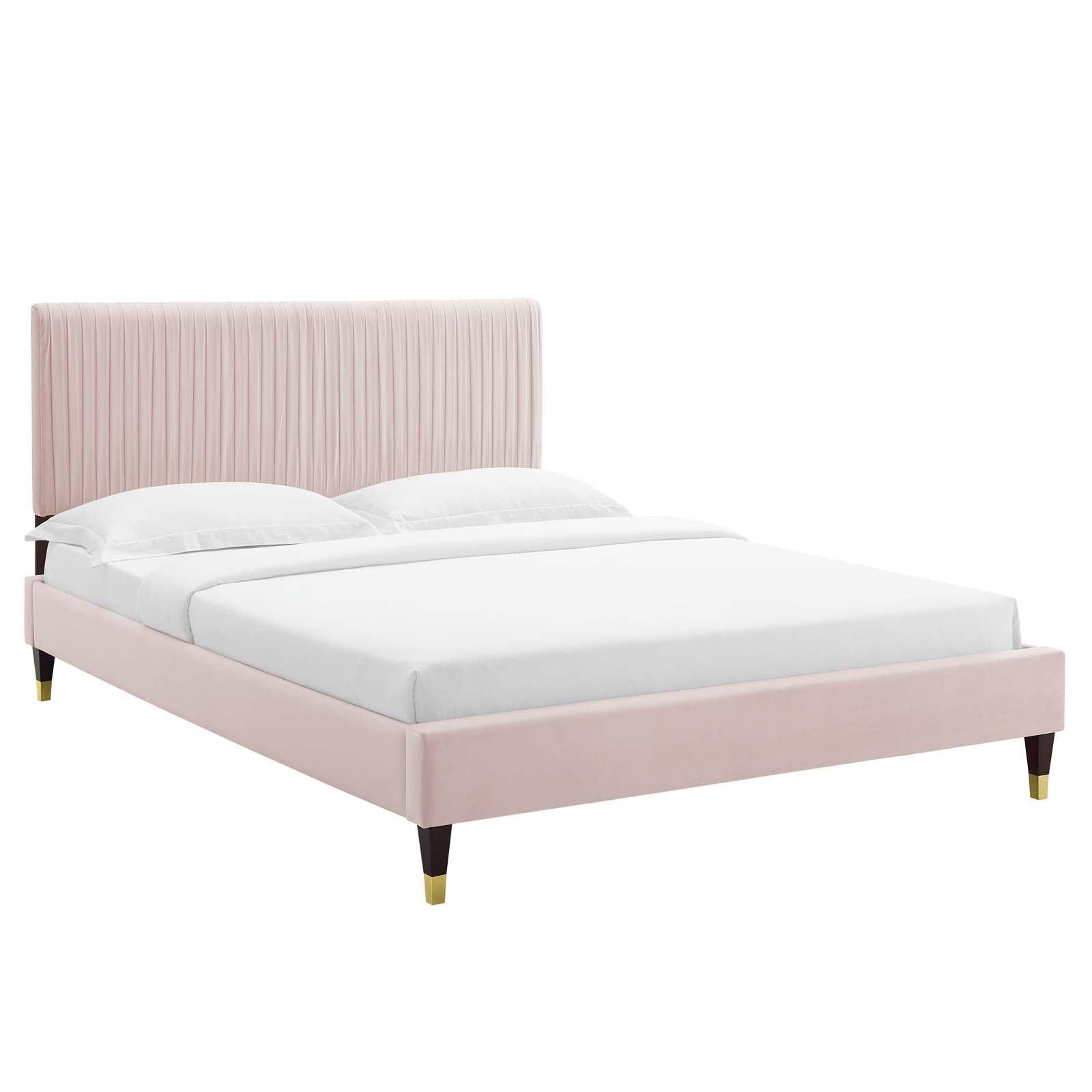 Peyton Performance Velvet Twin Platform Bed, MOD-6866 FredCo