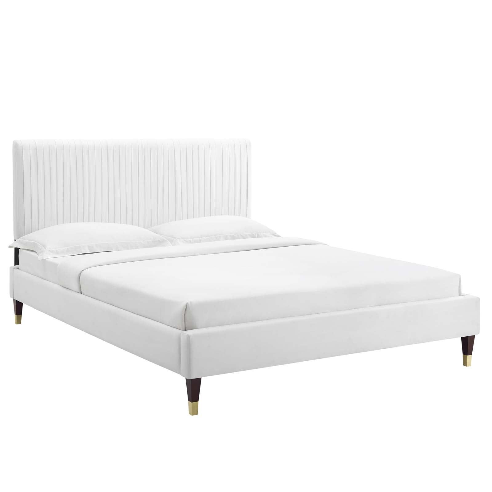 Peyton Performance Velvet Twin Platform Bed, MOD-6866 FredCo
