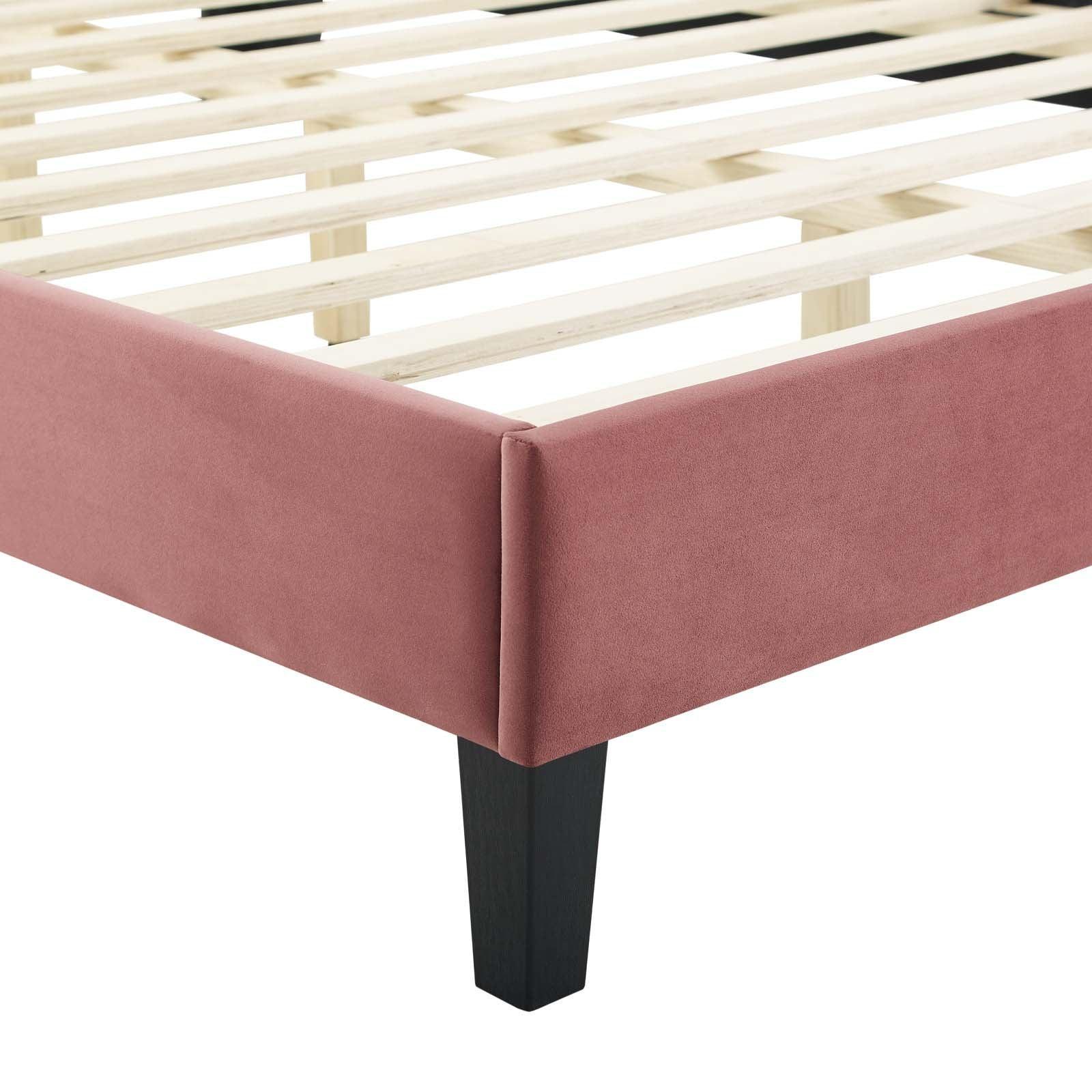 Peyton Performance Velvet Twin Platform Bed, MOD-6867 FredCo