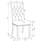 Phelps Rectangular Trestle Dining Set Antique Noir and Beige 121231-S5 Coaster FredCo