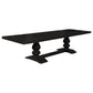 Phelps Rectangular Trestle Dining Set Antique Noir and Grey 121231-S5G Coaster FredCo