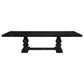Phelps Rectangular Trestle Dining Set Antique Noir and Grey 121231-S8G Coaster FredCo