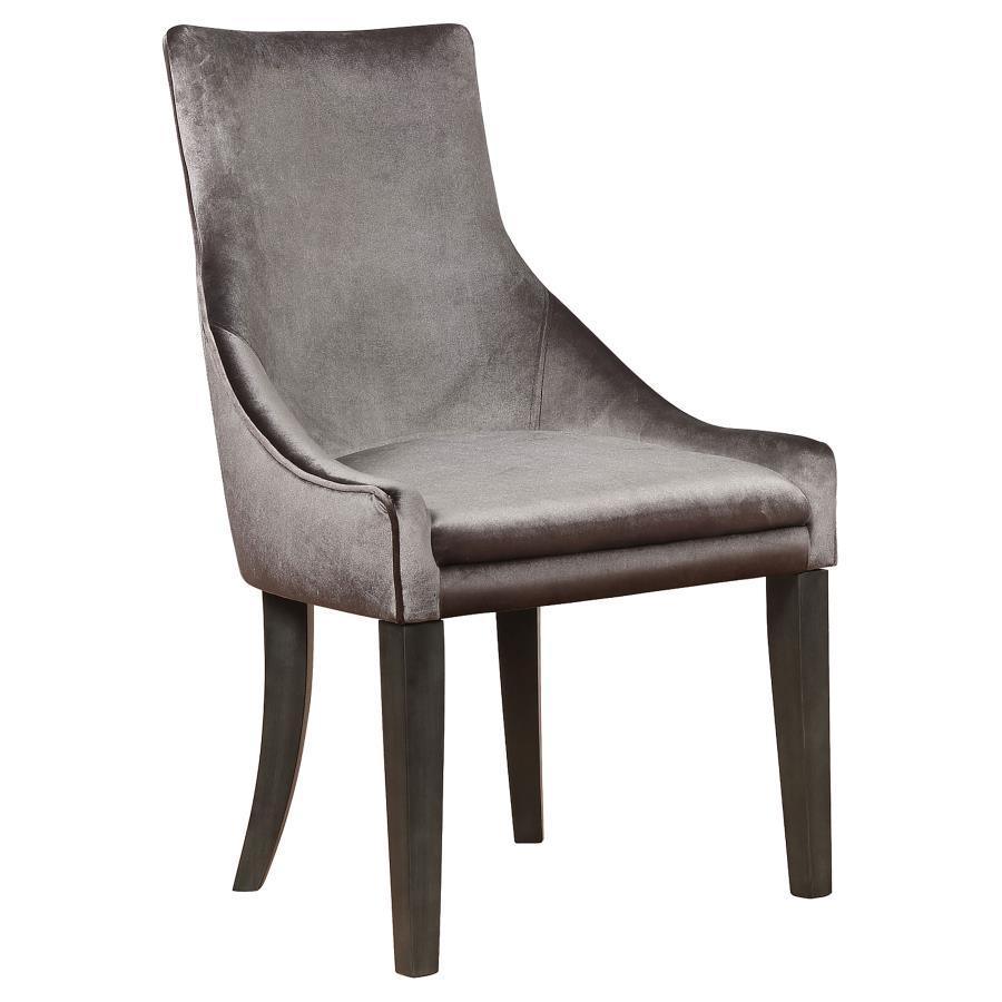 Phelps Rectangular Trestle Dining Set Antique Noir and Grey 121231-S8G Coaster FredCo