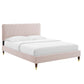 Phillipa Performance Velvet King Platform Bed, MOD-6929 FredCo