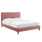 Phillipa Performance Velvet King Platform Bed, MOD-6929 FredCo