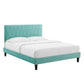 Phillipa Performance Velvet Queen Platform Bed, MOD-6708 FredCo