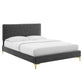 Phillipa Performance Velvet Twin Platform Bed, MOD-6898 FredCo