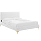 Phillipa Performance Velvet Twin Platform Bed, MOD-6898 FredCo