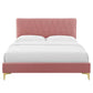 Phillipa Performance Velvet Twin Platform Bed, MOD-6898 FredCo