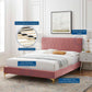 Phillipa Performance Velvet Twin Platform Bed, MOD-6898 FredCo