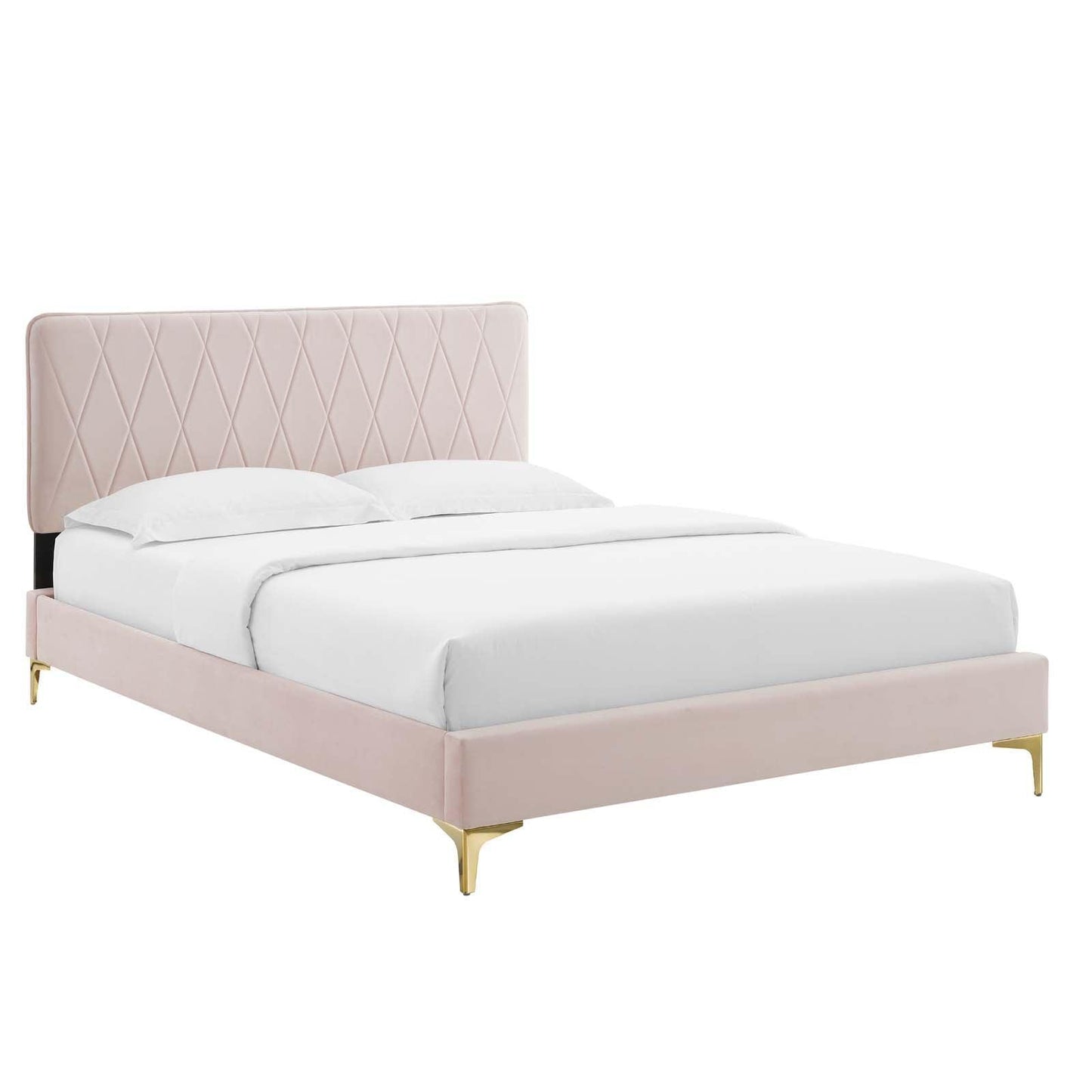 Phillipa Performance Velvet Twin Platform Bed, MOD-6898 FredCo