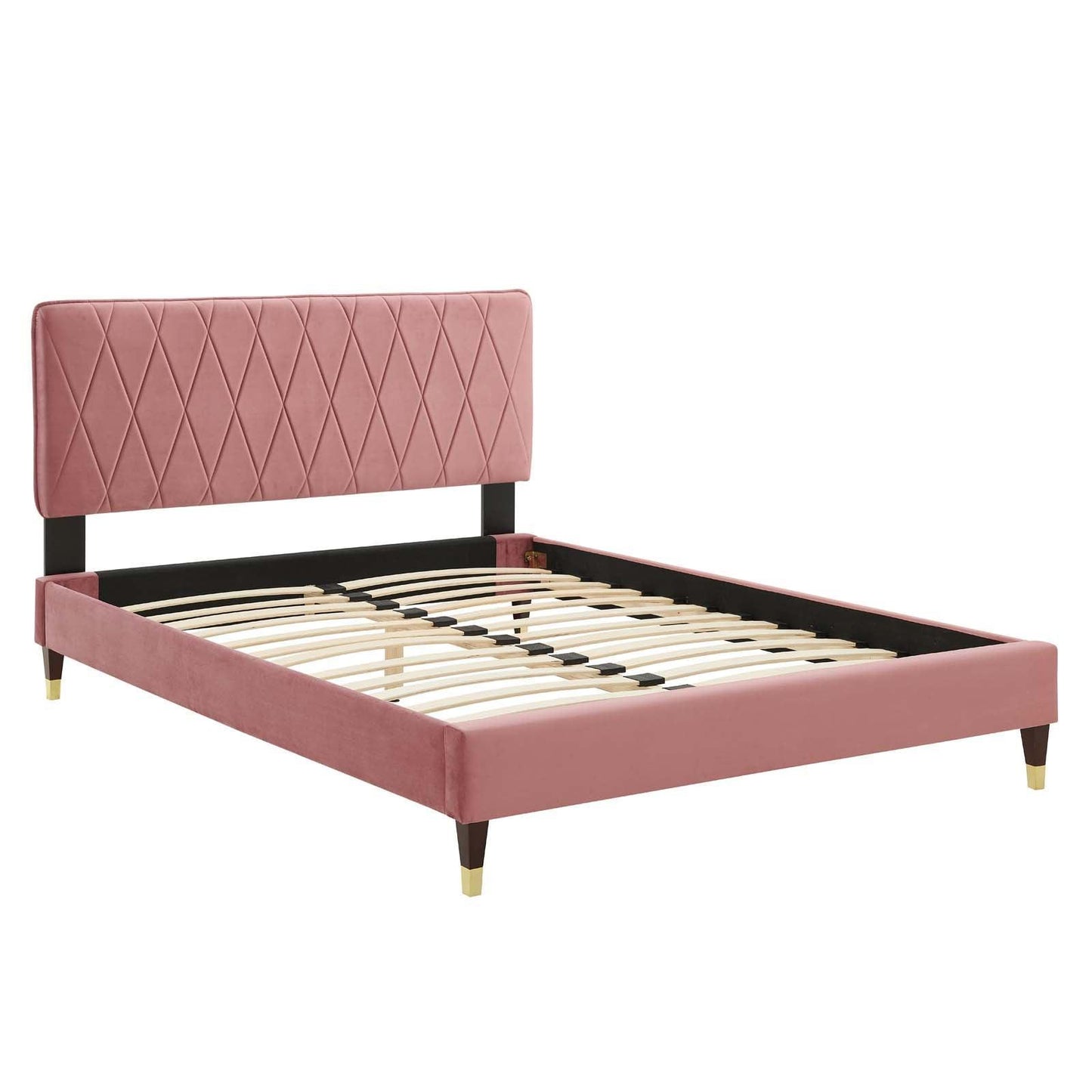 Phillipa Performance Velvet Twin Platform Bed, MOD-6899 FredCo