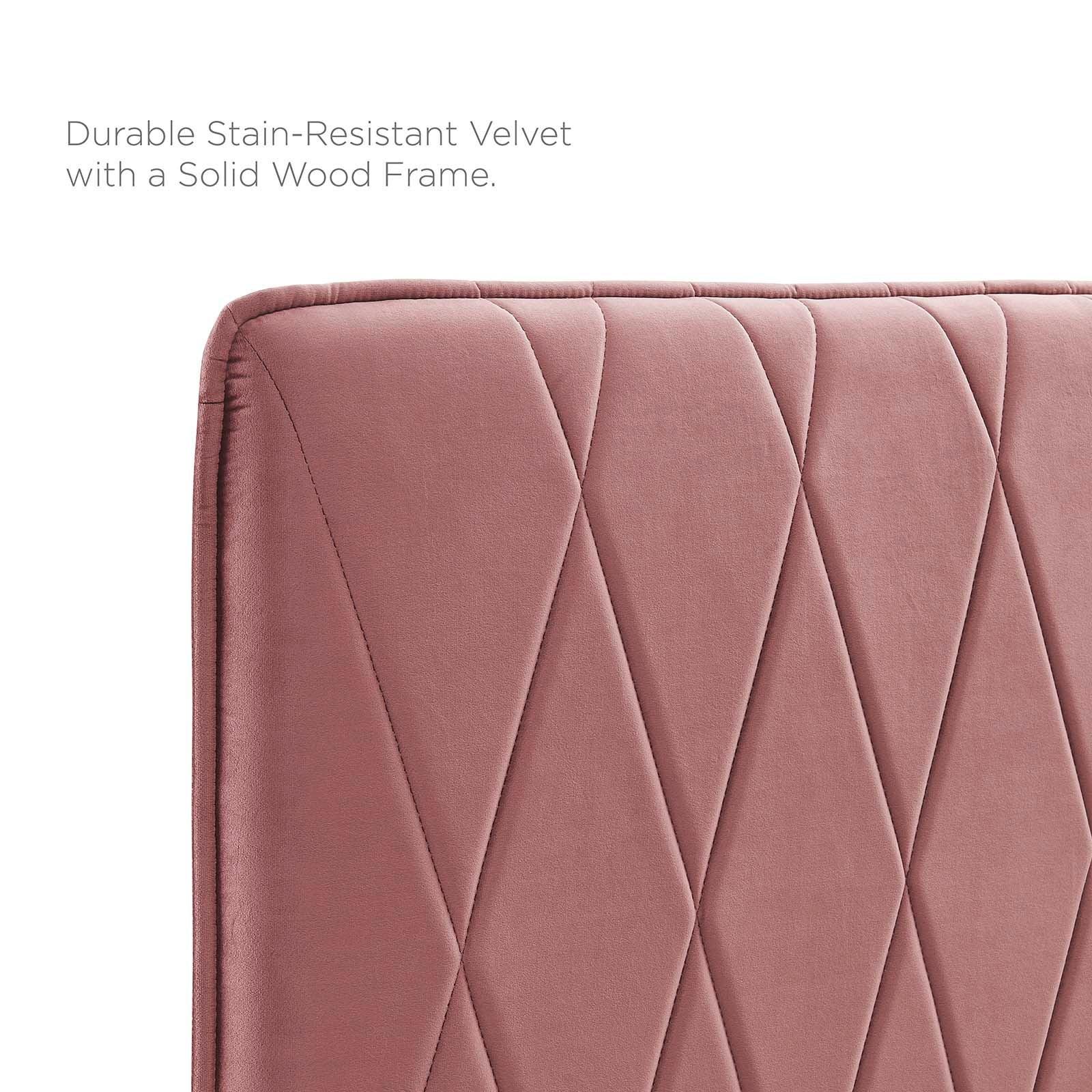 Phillipa Performance Velvet Twin Platform Bed, MOD-6899 FredCo