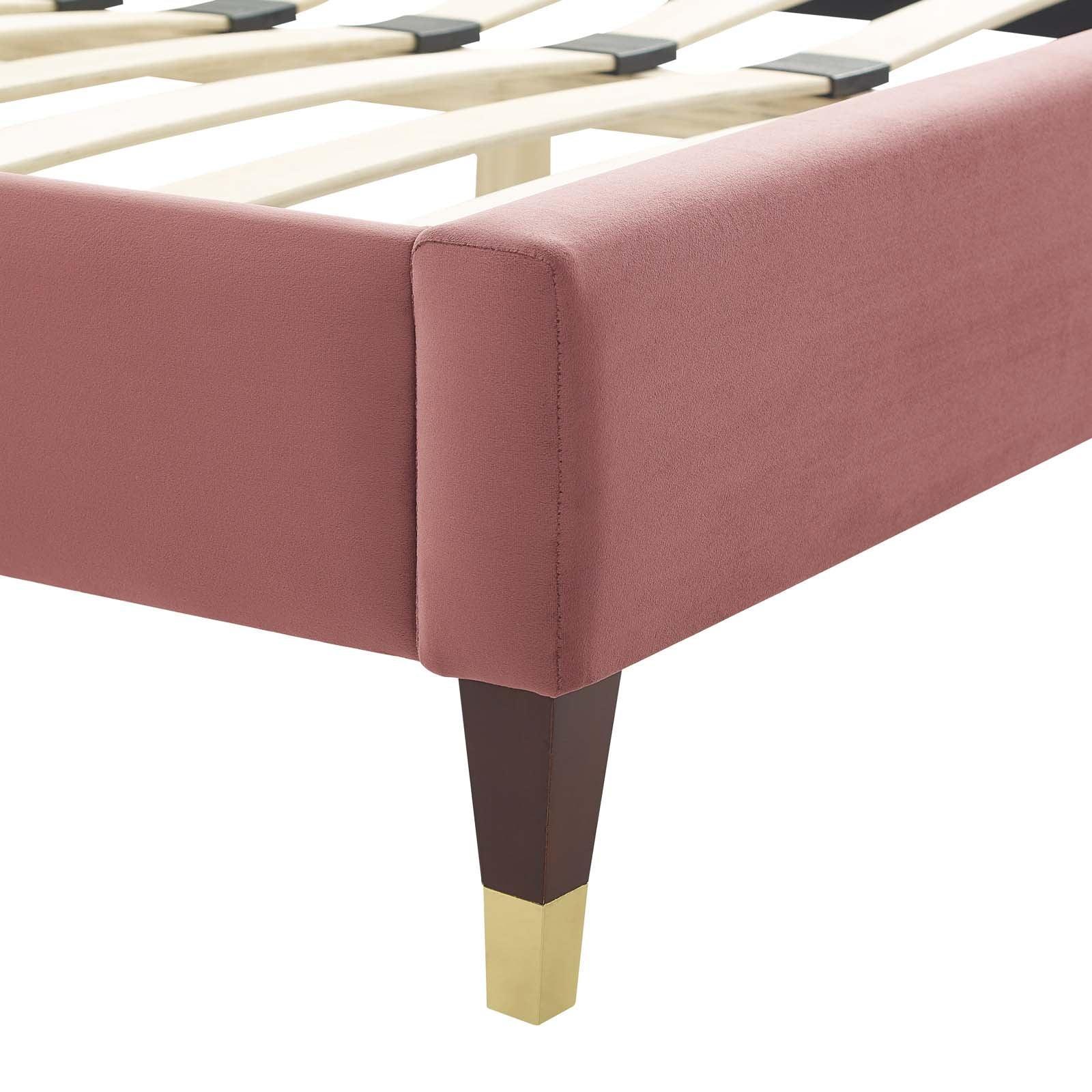 Phillipa Performance Velvet Twin Platform Bed, MOD-6899 FredCo