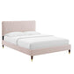Phillipa Performance Velvet Twin Platform Bed, MOD-6899 FredCo