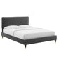 Phillipa Performance Velvet Twin Platform Bed, MOD-6899 FredCo