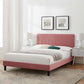 Phillipa Performance Velvet Twin Platform Bed, MOD-6900 FredCo