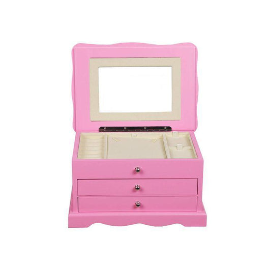 Pink Wooden Jewelry Box FredCo