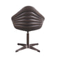 Pipino Antique Ebony Top Grain Leather Accent Chair with Swivel FredCo
