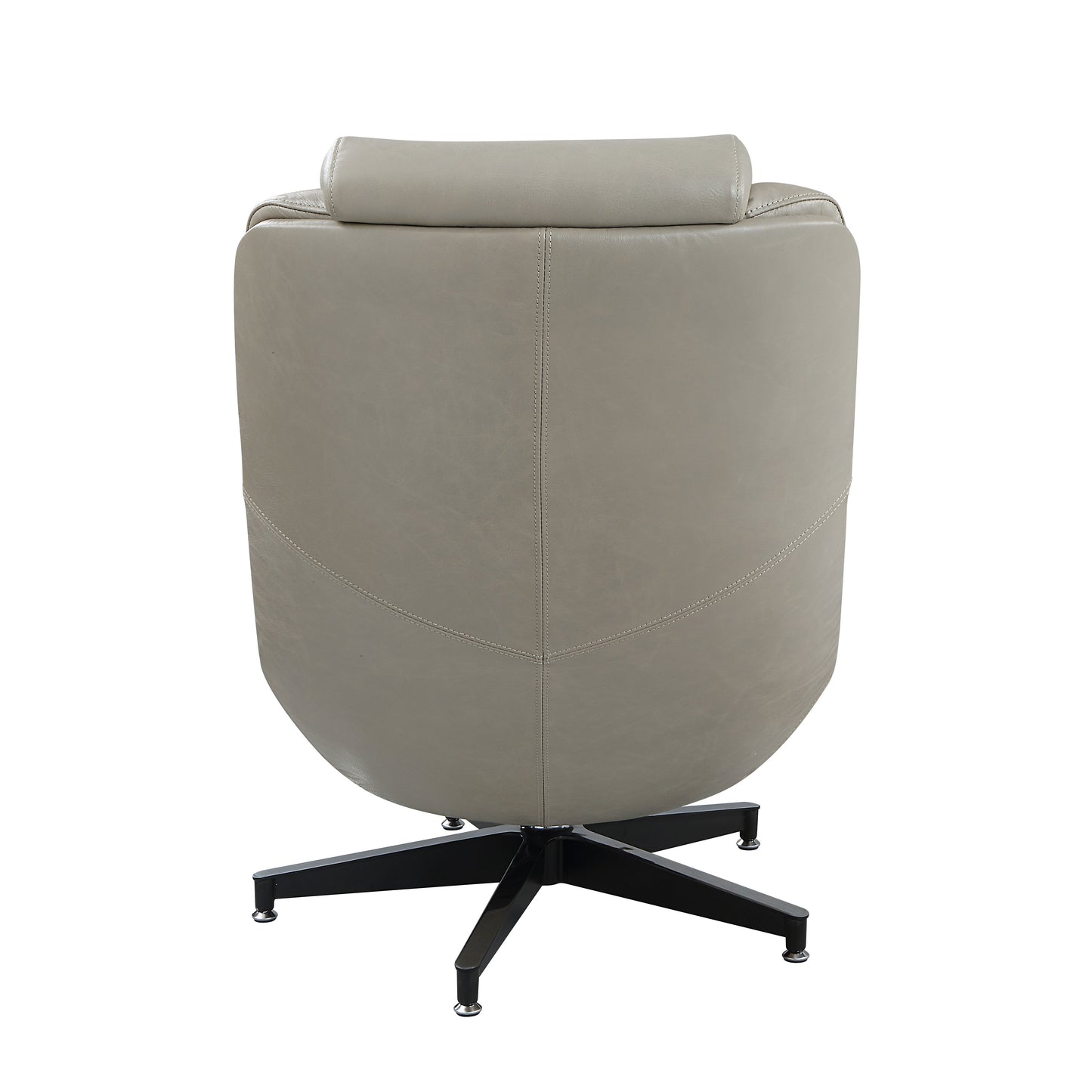 Piran Twilight Top Grain Leather Accent Chair with Swivel FredCo