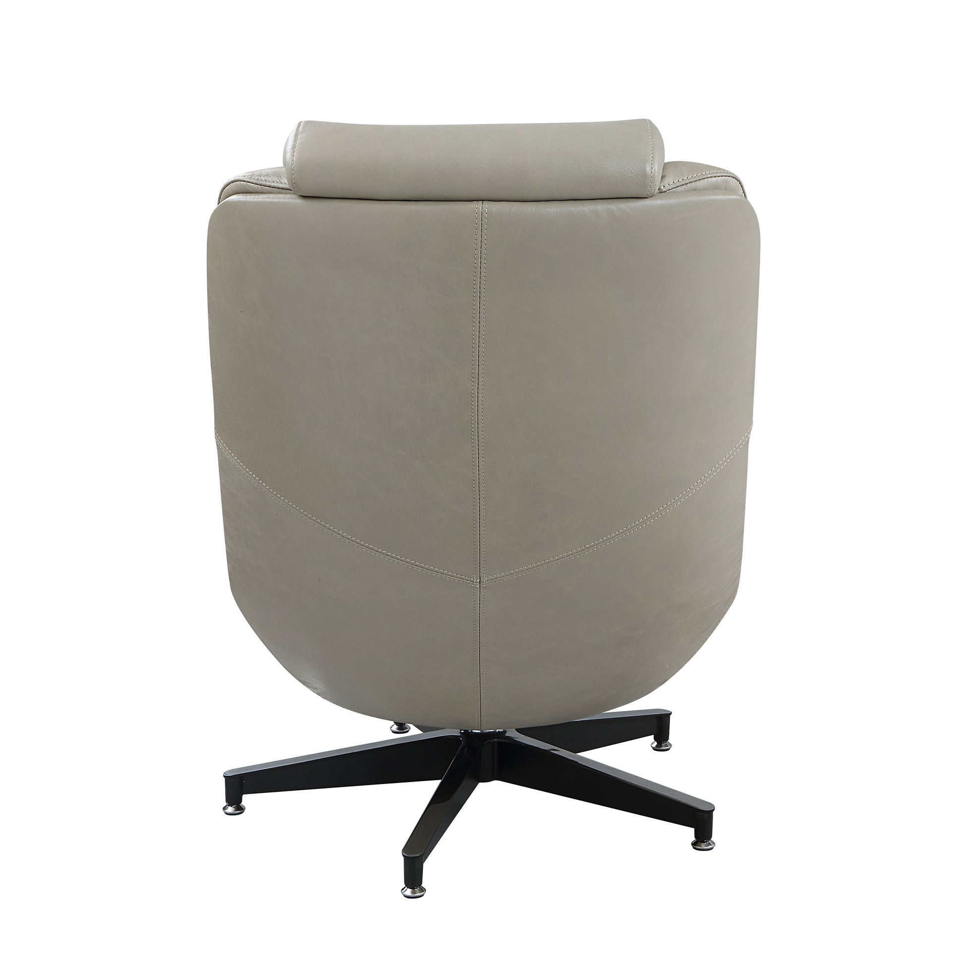 Piran Twilight Top Grain Leather Accent Chair with Swivel FredCo
