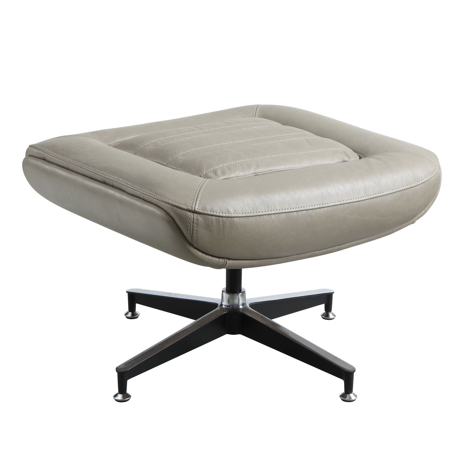 Piran Twilight Top Grain Leather Ottoman FredCo