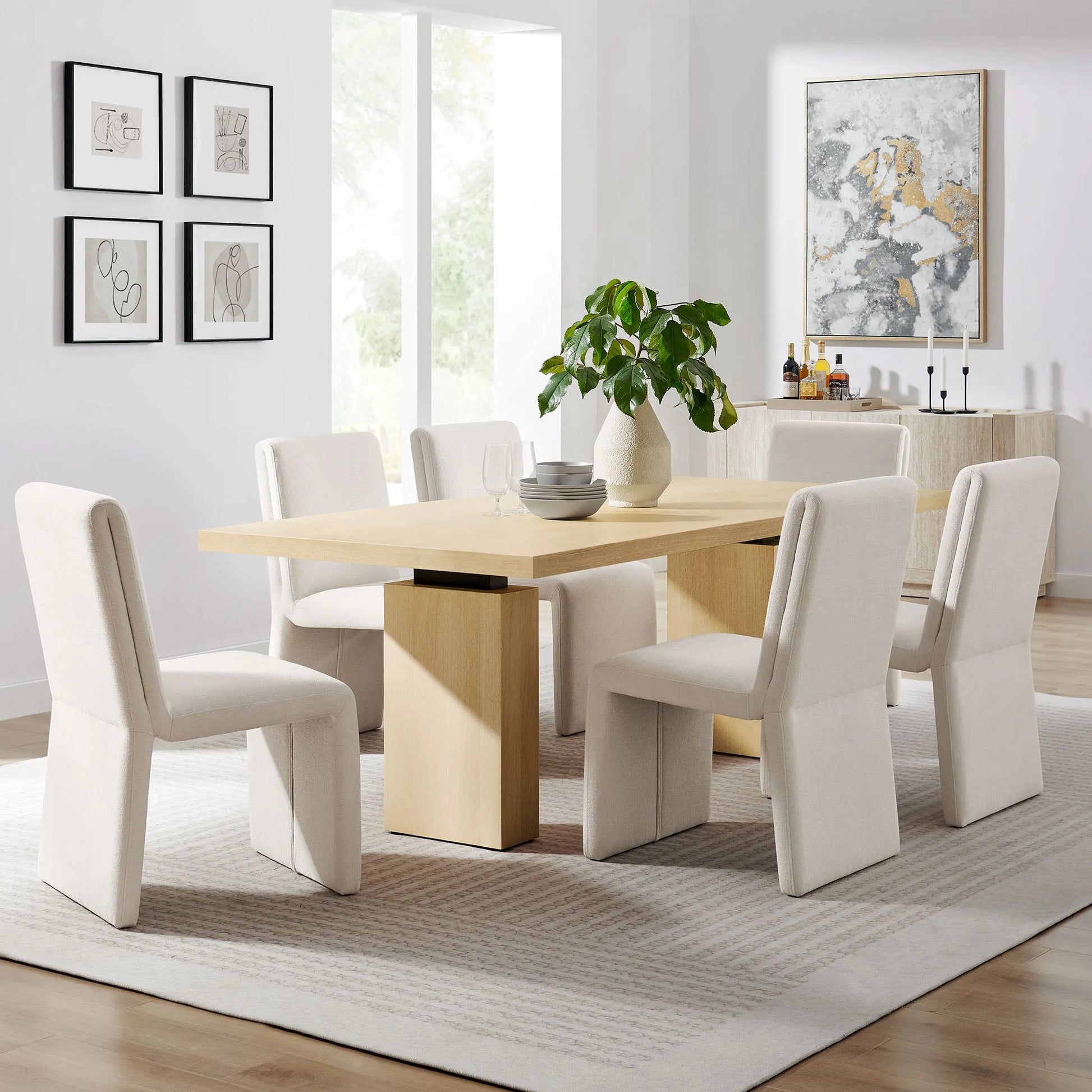 Piston 82" Rectangular Wood Dining Table by Modway EEI-7173 FredCo
