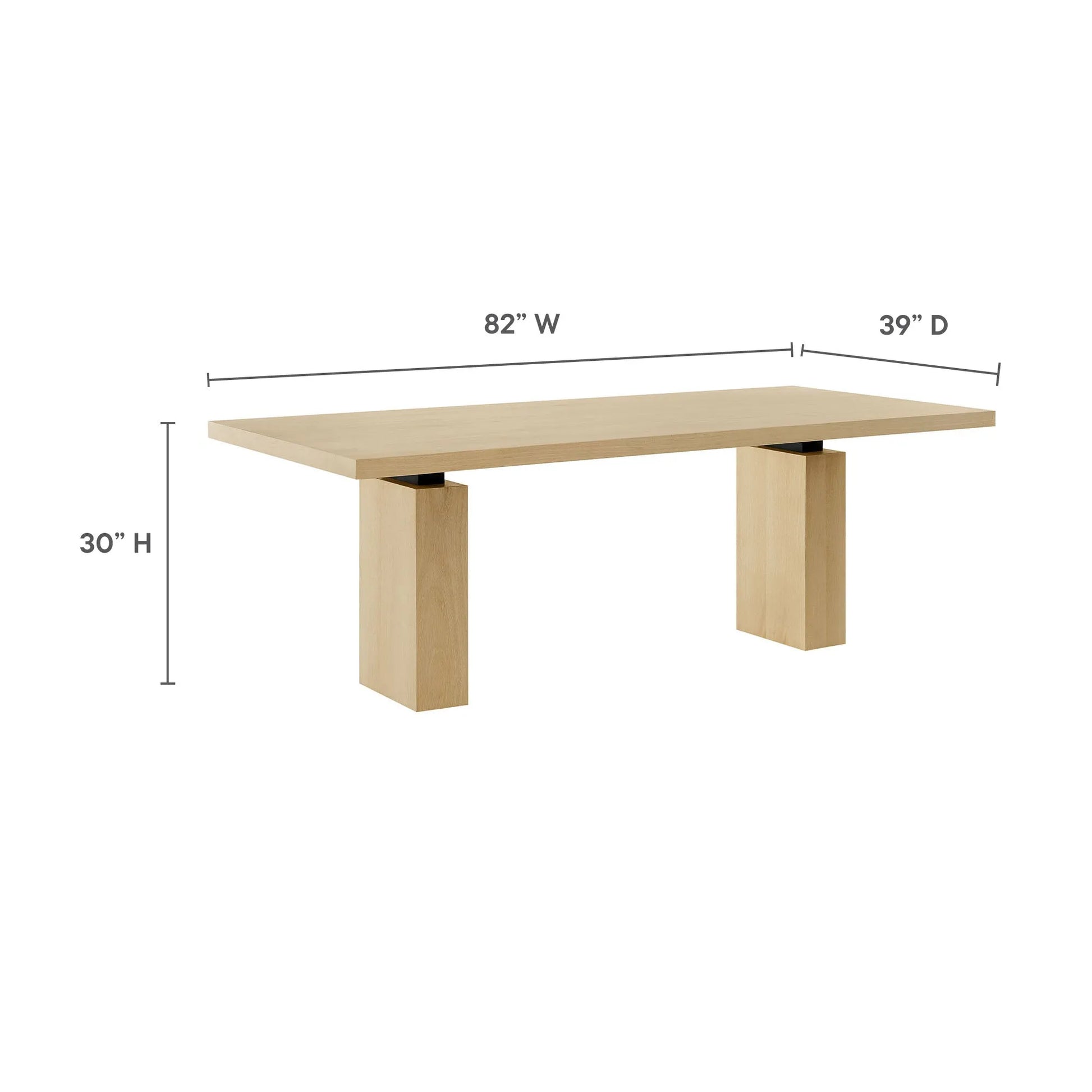 Piston 82" Rectangular Wood Dining Table by Modway EEI-7173 FredCo