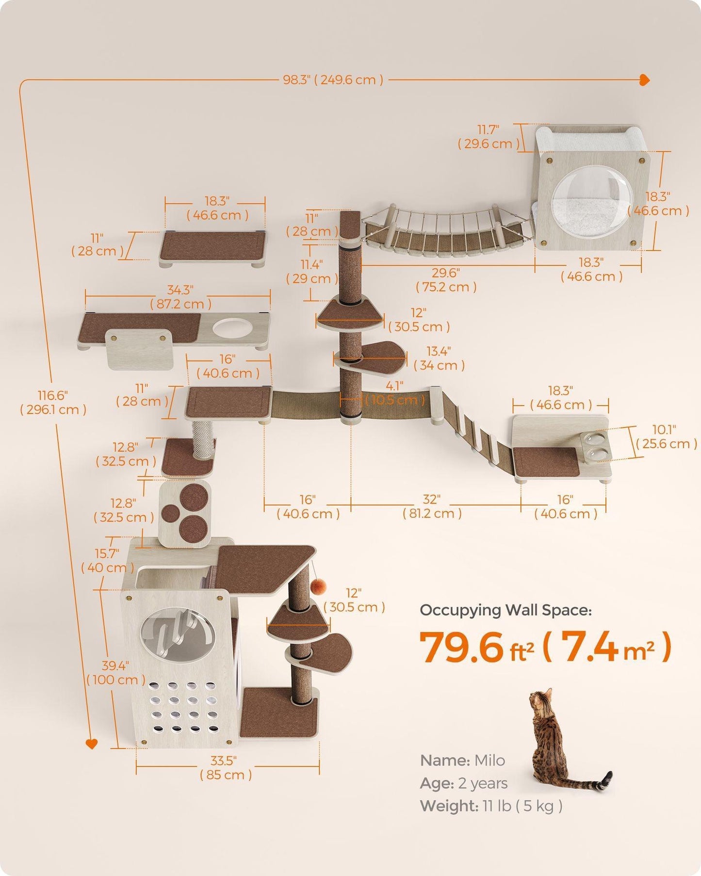 Planet - Cat Wall Furniture Set of 10 FredCo