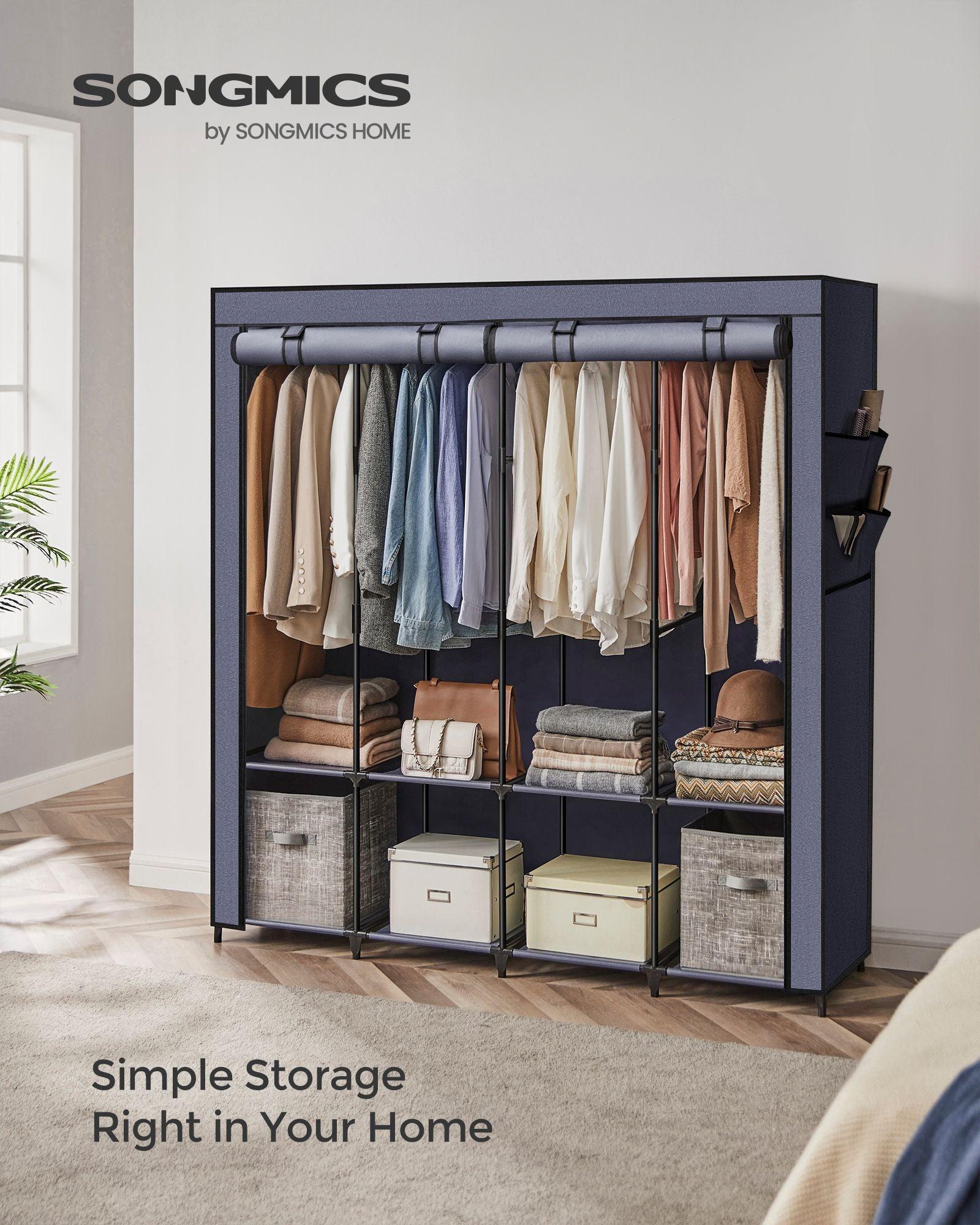Portable Closet, Wardrobe Closet Organizer with Cover FredCo