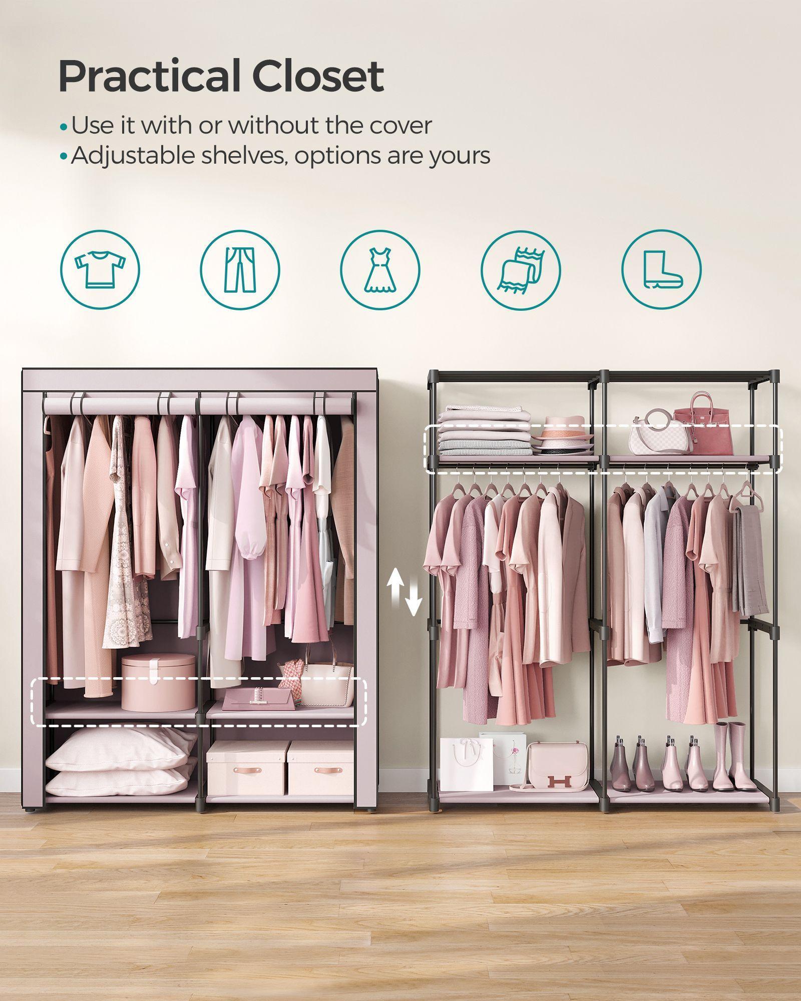 Portable Closet Wardrobe with Non-Woven Fabric Cover FredCo