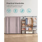 Portable Closet with 12 Compartment Dusty Pink FredCo
