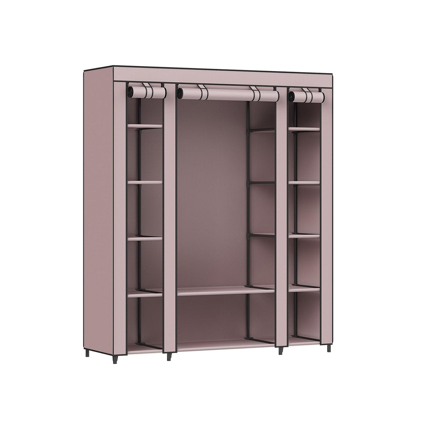 Portable Closet with 12 Compartment Dusty Pink FredCo