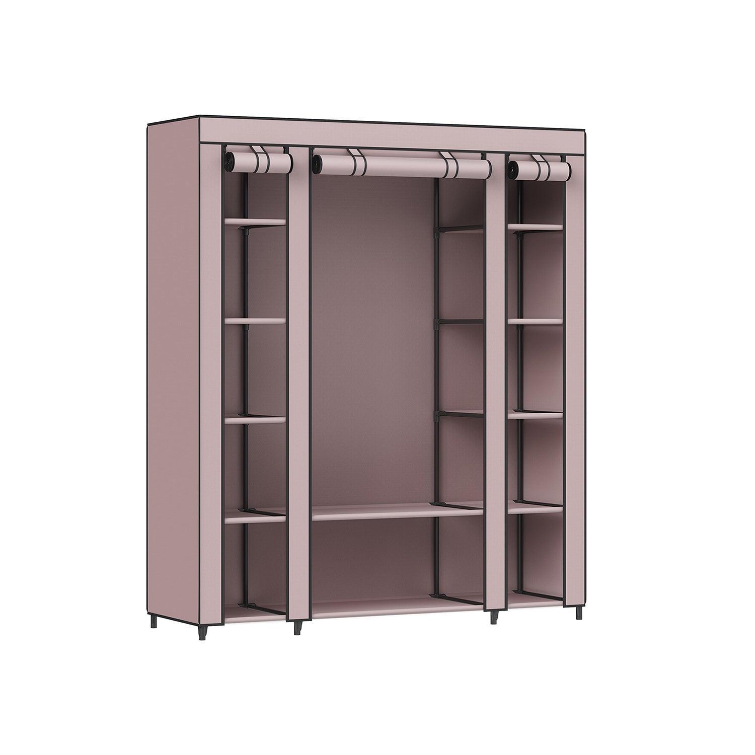 Portable Closet with 12 Compartment Dusty Pink FredCo