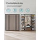 Portable Closet with 12 Compartment Taupe FredCo