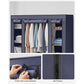Portable Closet with 12 Compartments Dark Blue FredCo