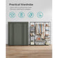 Portable Closet with 12 Compartments Sage Green FredCo